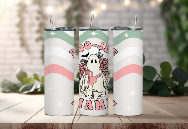 Boo-Jee Mama Tumbler - Stanley Ghost Tumbler - Adorable Spooky Tumbler with Cross Body Bag - Bad and Boo-Jee Tumbler!