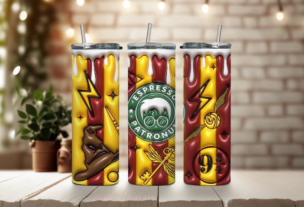 Espresso Patronum Tumbler - Harrys Tumbler - Magical Gryffindor Tumbler - 2024 Gifts Tumbler - Cast a Spell with Every Sip!