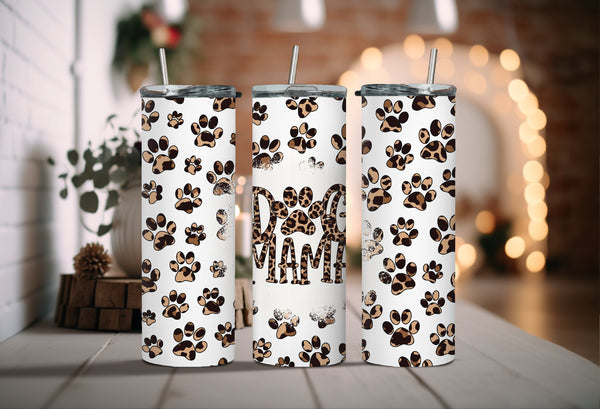 Adorable Animal Dog Print Tumbler - Cheetah Dog Print Tumbler - Dog Mama Tumbler - Perfect Gift for Any Dog Lover!