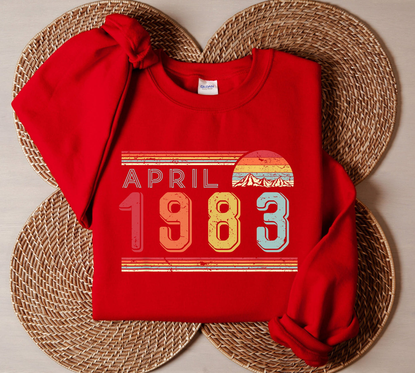 1984 Shirt,Custom Month and Year,1984 Birthday Sweater,1983 Birthday Year Number Sweat for Women Or Man,Birthday Gift,40th Birthday Shirt