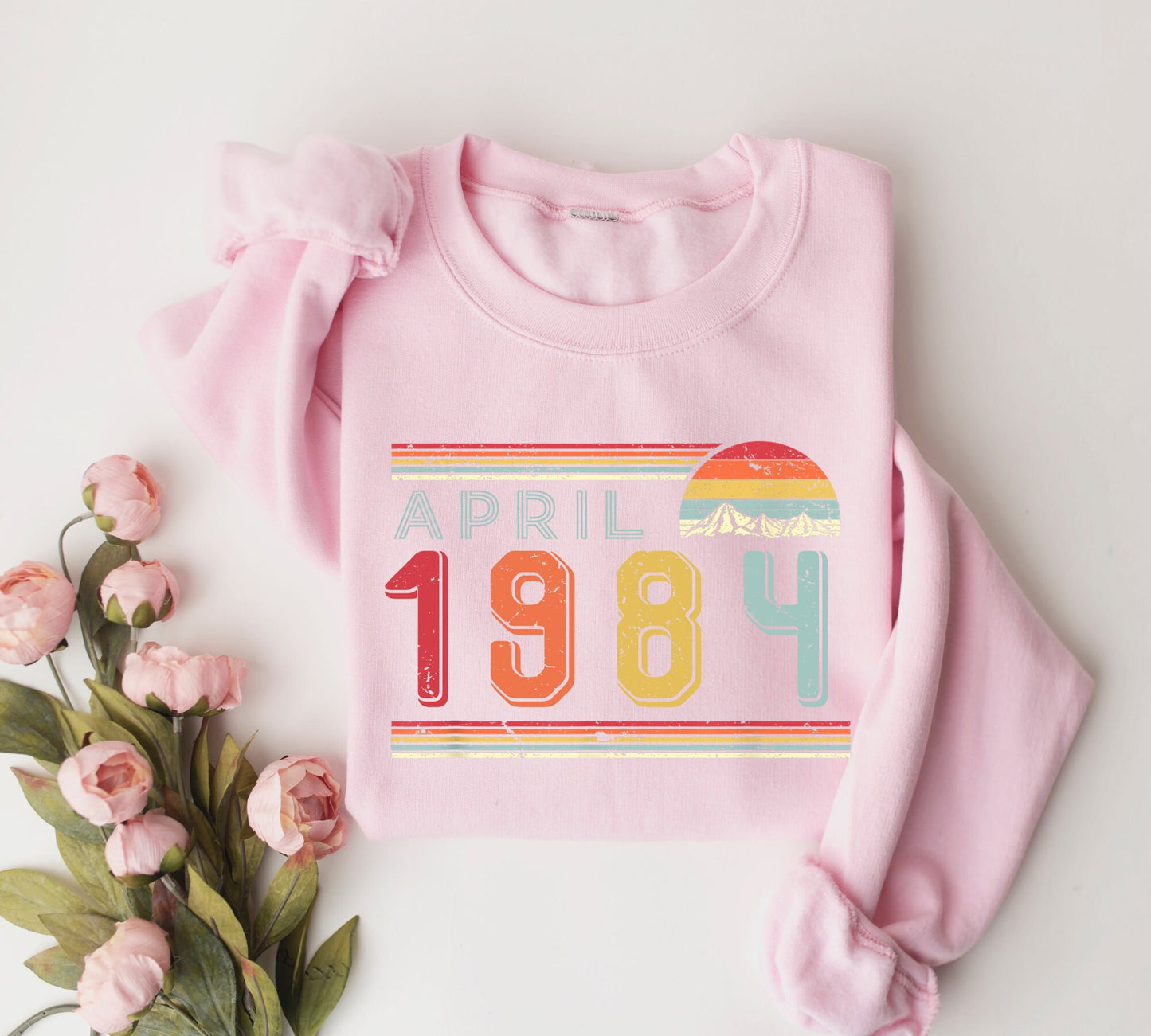 1984 Shirt,Custom Month and Year,1984 Birthday Sweater,1983 Birthday Year Number Sweat for Women Or Man,Birthday Gift,40th Birthday Shirt