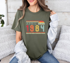 1984 Shirt,Custom Month and Year,1984 Birthday Sweater,1983 Birthday Year Number Sweat for Women Or Man,Birthday Gift,40th Birthday Shirt