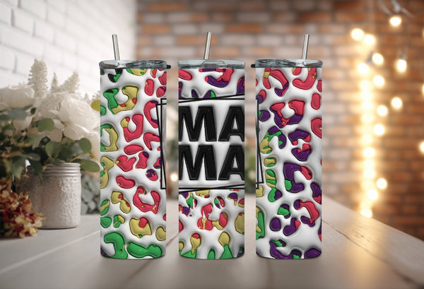 Neon Cheetah MAMA Tumbler - Mothers Day Tumbler - Neon Animal Print Tumbler -  Mama Tumbler - Gifts for Her Tumbler!