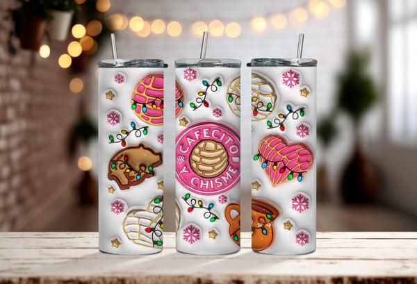 Cafecito Y Chisme Tumbler - Christmas Calories Don' Count Tumbler - Spanish Holiday Tumbler - Christmas 2024 - Gifts for Her Tumbler!