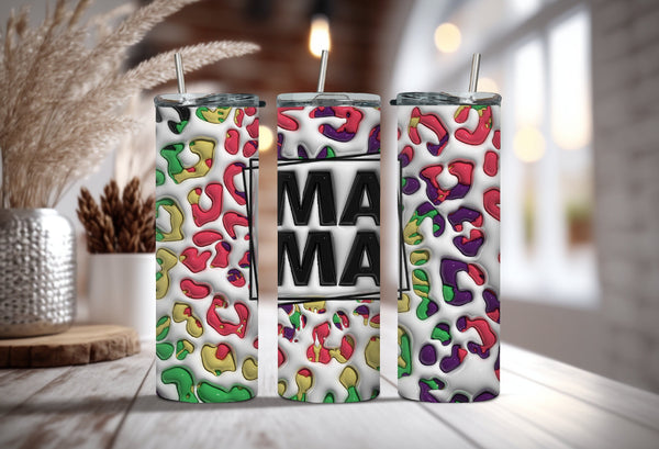 Neon Cheetah MAMA Tumbler - Mothers Day Tumbler - Neon Animal Print Tumbler -  Mama Tumbler - Gifts for Her Tumbler!