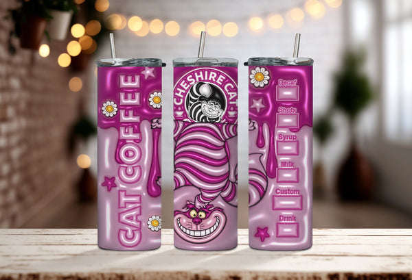 Magician Cheshire Cat Tumbler - Lost In Wonderland with this Crazy Cat Cartoon Character - Perfect for Gifting a Cat Lover!