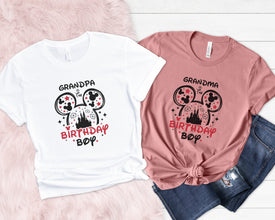 two t - shirts that say grandma and mickey mouse