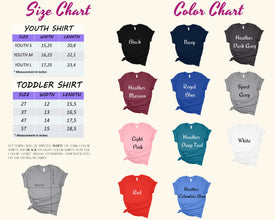 a chart showing the sizes of children's shirts