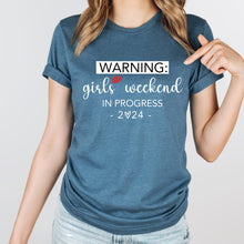 Girl's Weekend 2024 Shirt, Warning Girl's Weekend in progress 2024  Shirt, Girls Weekend Trip Shirt,Gift Tee for Girls,Gift Shirts for Girls